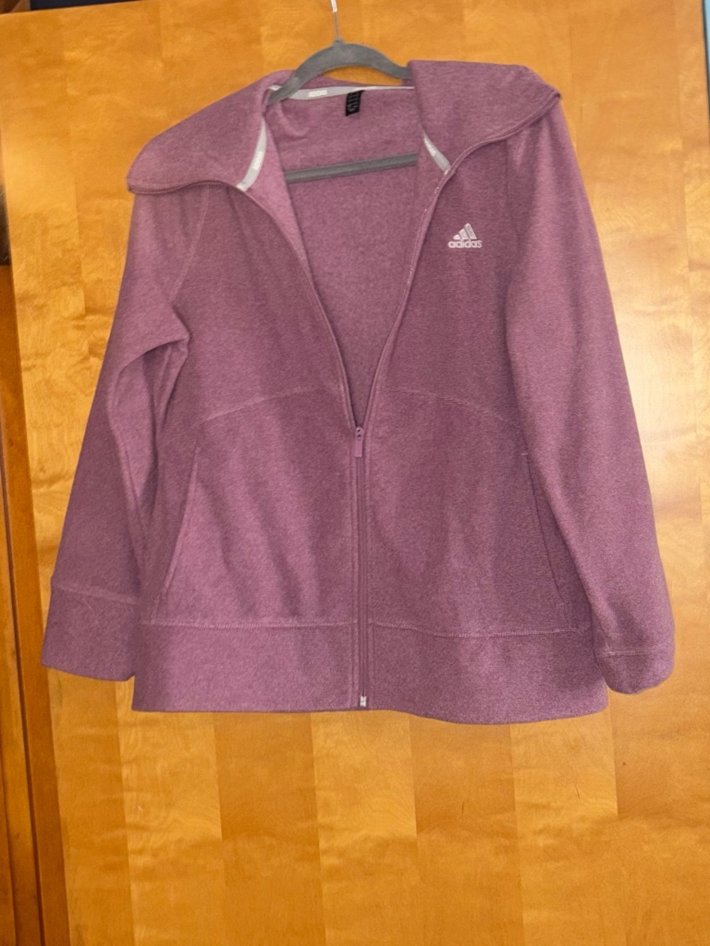 adidas Purple Zip-Up Hooded Golf Jacket